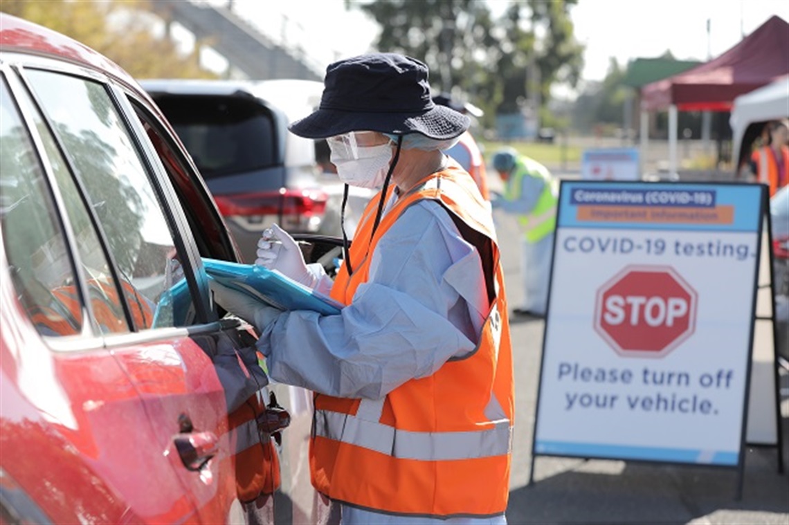 COVID-19 testing clinic at Brenan Park Community Hall ...