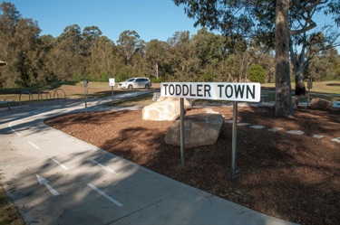 Sign saying Toddler Town