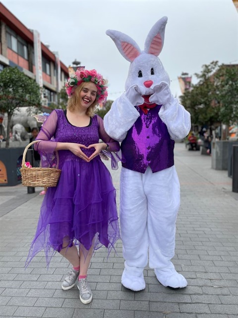 2023 Easter Bunny and chaperone