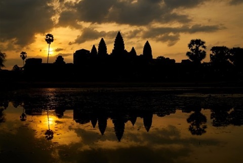 Angkor Wat skyline at sunset