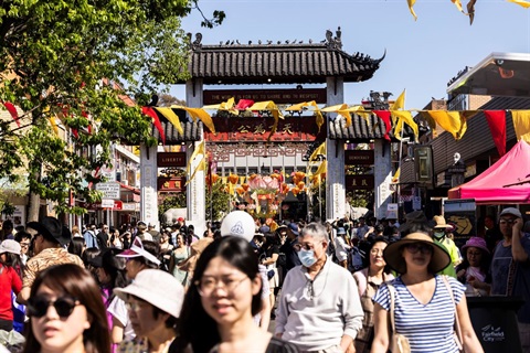 Crowds at Cabramatta Moon Festival 2023 by Ken Leanfore