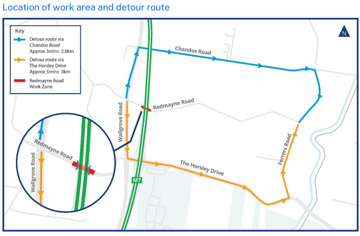 Road Closure of Redmayne Rd Horsley Park