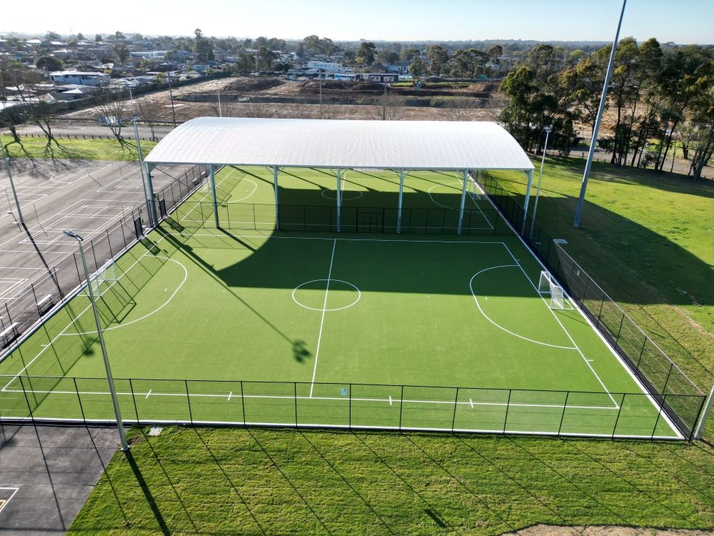 Aerial view of the futsal court 2