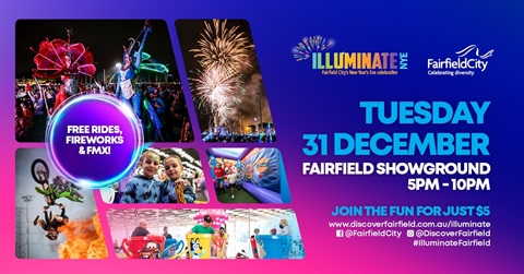 Illuminate Event Banner - Tuesday 31 December at Fairfield Showground