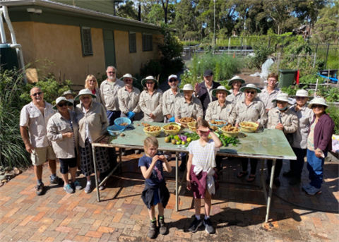 Group of volunteers at nursery.