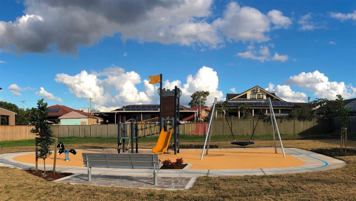 New playground set at Percy Street Park