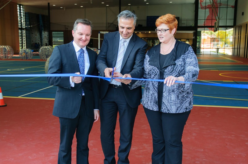 Cutting the ribbon to open Fairfield Youth and Community Centre