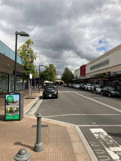 Street lighting on Spencer Street