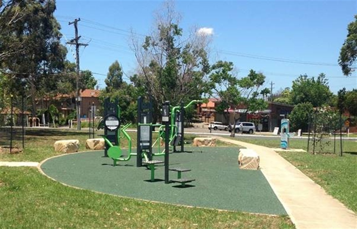 Fitness equipment at Prout Park