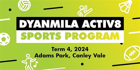 Fairfield City Council Free Dyanmila Activ8 Sports Program Logo.