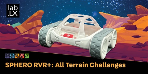 Illustration of a Sphero RVR+ tracked robot.